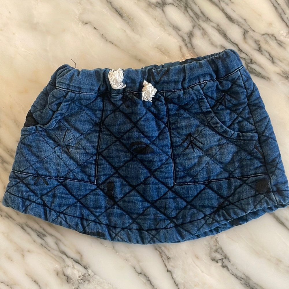 Bono Choses quilted denim skirt 2-3yrs